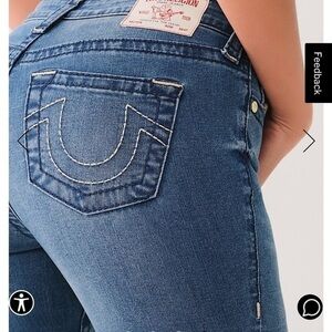 True Religion JENNIE MID RISE BIG T SKINNY JEANs size 30